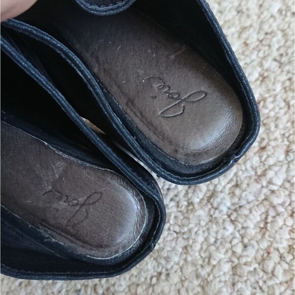 Joie black leather platform mule heels size 38 - Picture 8 of 13
